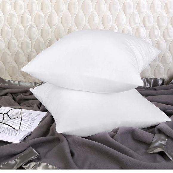 Bedding Throw Pillows Insert (Pack of 2 18 x 18” Bed Couch Decorative Pillows - Picture 4 of 8
